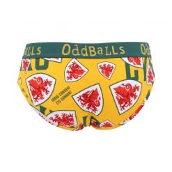 OddBalls FA Wales Yellow - Ladies Briefs