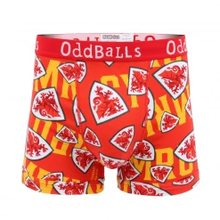 OddBalls FA Wales Red - Teen Boys Boxer Shorts