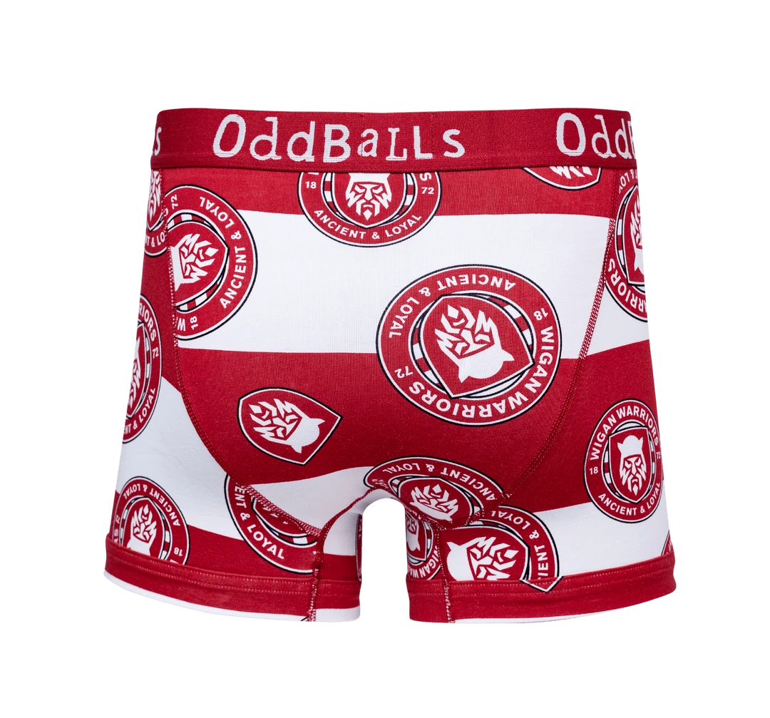 OddBalls Wigan Warriors - Men's Boxer Shorts | Comfortable & Stylish Underwear 4 OddBalls Wigan Warriors - Mens Boxer Shorts