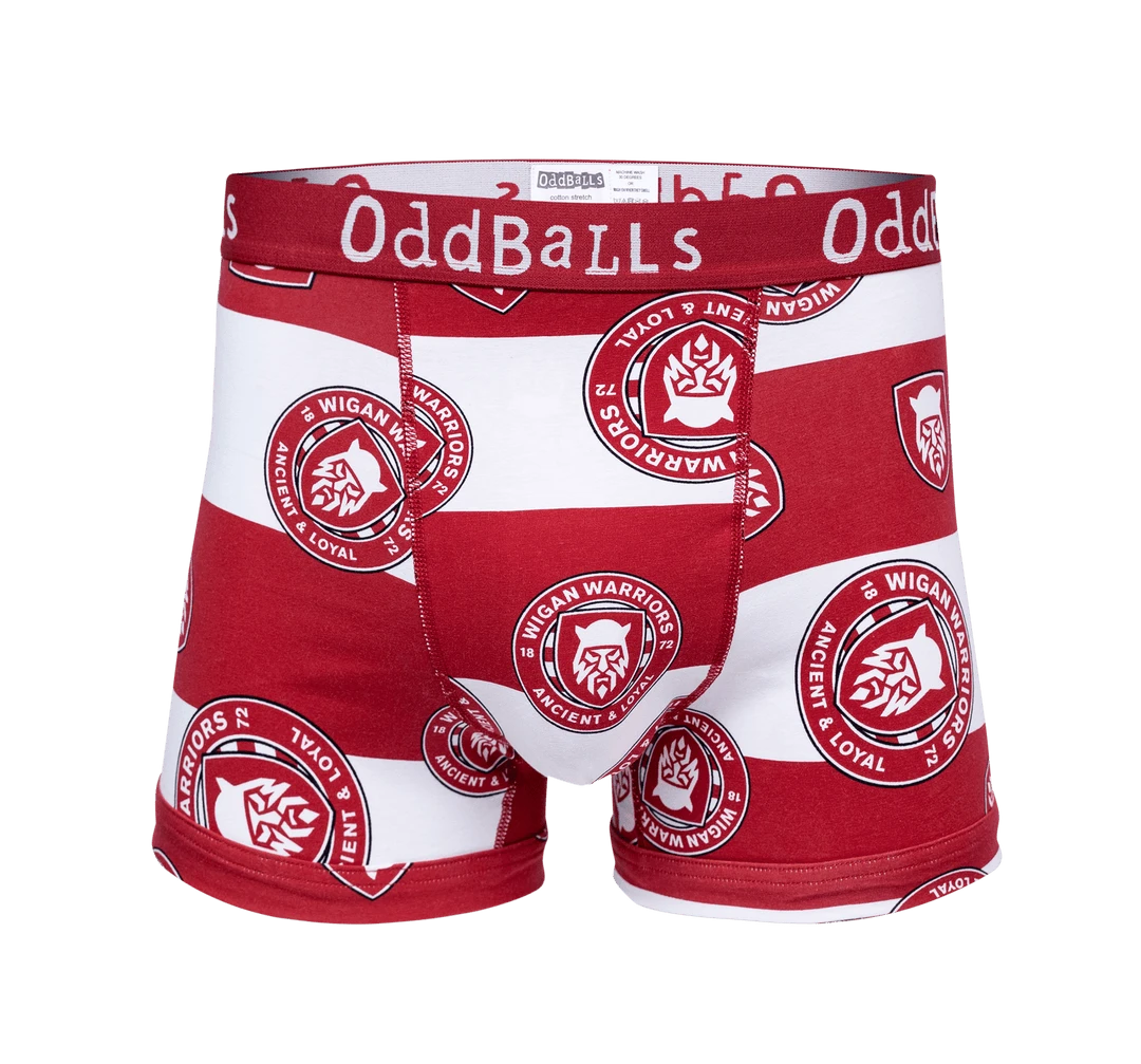 OddBalls Wigan Warriors - Men's Boxer Shorts | Comfortable & Stylish Underwear 3 OddBalls Wigan Warriors - Mens Boxer Shorts