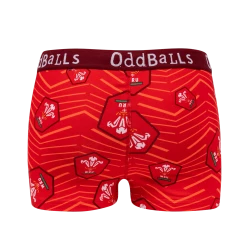 OddBalls Teen Girls Boxer Shorts Welsh Rugby Union - Home - Teen Girls Boxers