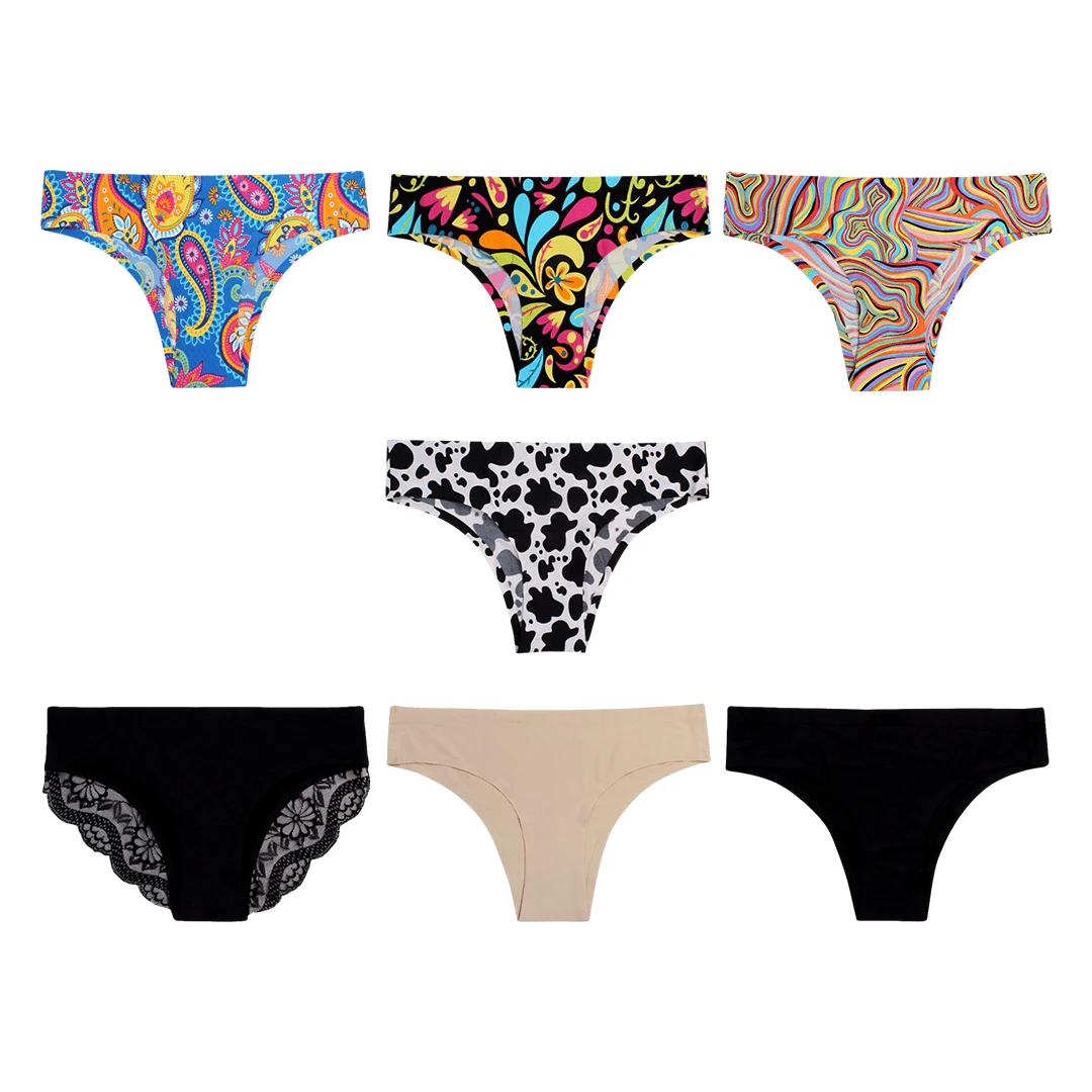 OddBalls Weekday Bundle - 7 Pack Ladies Seamless Briefs | Comfortable & Stylish Underwear 3 OddBalls Weekday Bundle - Ladies Seamless Briefs 7 Pack Bundle