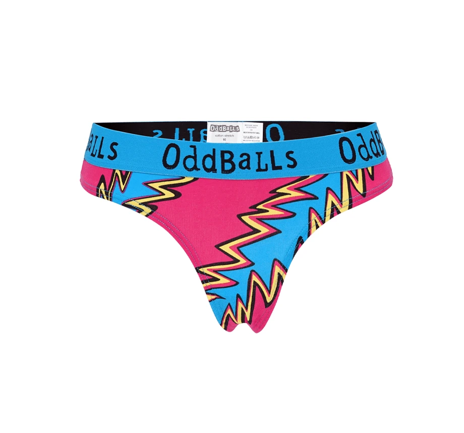 OddBalls Teen Girls Thongs Zap - Comfortable & Stylish Thong Underwear for Teens 4 OddBalls Teen Girls Thongs Zap - Teen Girls Thong