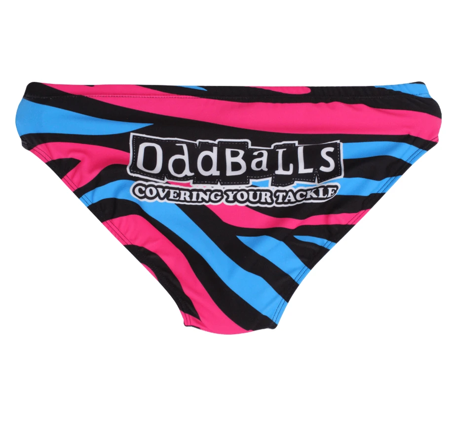 OddBalls Zebra Print Swimmers - Fun & Comfortable Sportswear for Summer 4 OddBalls Zebra - Swimmers Sportswear