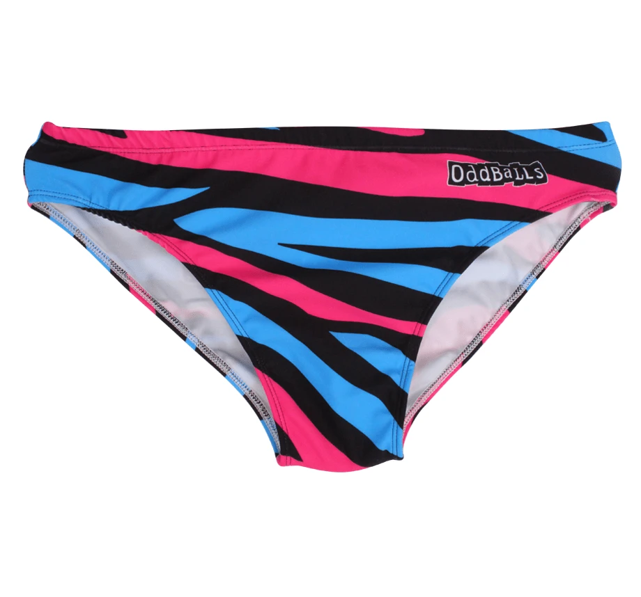 OddBalls Zebra Print Swimmers - Fun & Comfortable Sportswear for Summer 3 OddBalls Zebra - Swimmers Sportswear
