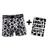 OddBalls Fat Cow - Mens Boxer Shorts + Card Bundle