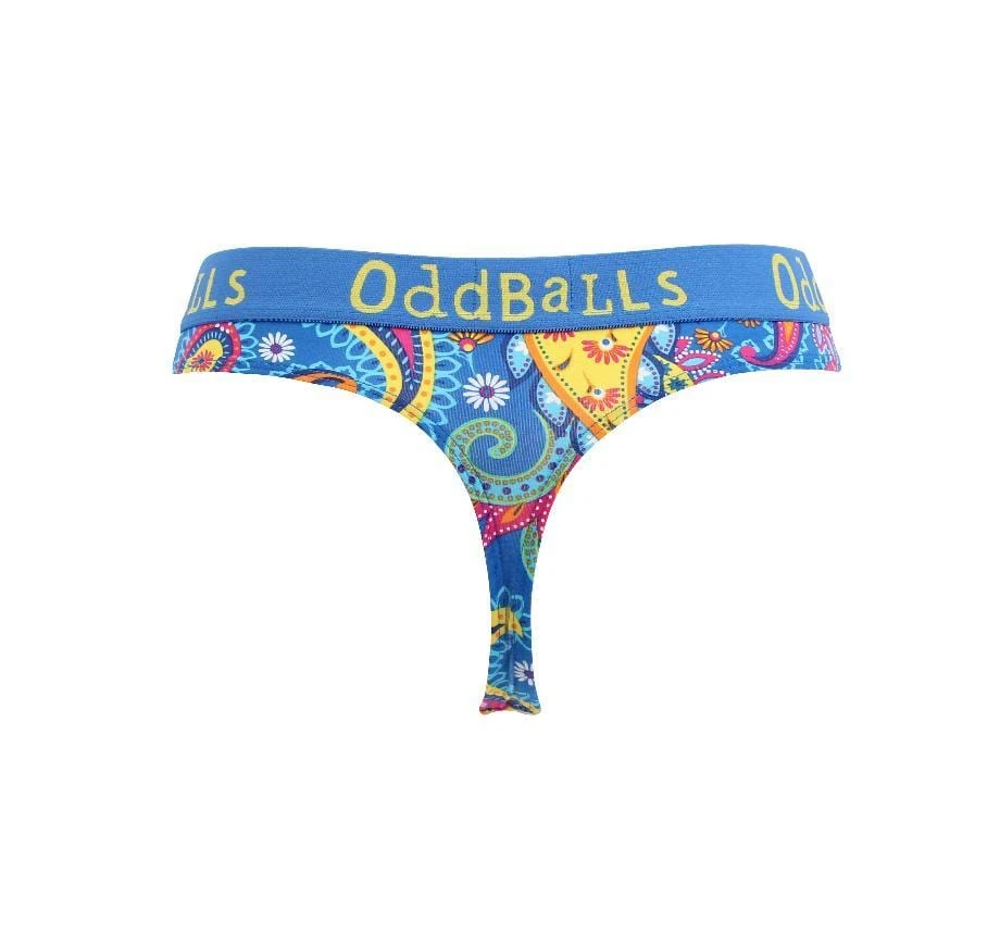 OddBalls Paisley Teen Girls Thong - Stylish & Comfortable Underwear for Teens 3 OddBalls Paisley - Teen Girls Thong Teen Girls Thongs