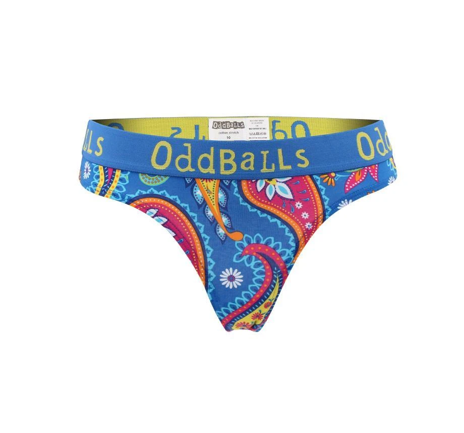 OddBalls Paisley Teen Girls Thong - Stylish & Comfortable Underwear for Teens 4 OddBalls Paisley - Teen Girls Thong Teen Girls Thongs